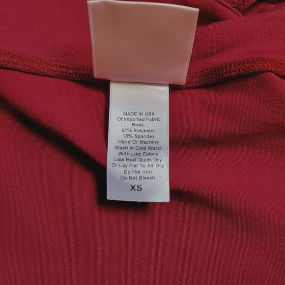 Bombshell Sportswear Maroon Burgundy Exercise Workout Shorts X-Small (NWOT) - Picture 6 of 10